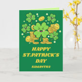 Glückwünsche zum St. Patrick's Day Karte (Gelbe Blume)