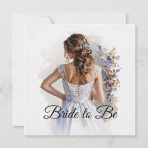 Glückwünsche zur Brautparty im weißen Hochzeitskle