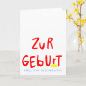 Glückwünsche zur Geburt mit Igel Karte (Gelbe Blume)