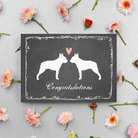 Glückwünsche zur Hochzeit von Boston Terriern