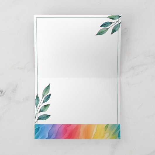 Glückwünsche zur Konfirmation/Kommunion Regenbogen (Innenseite)