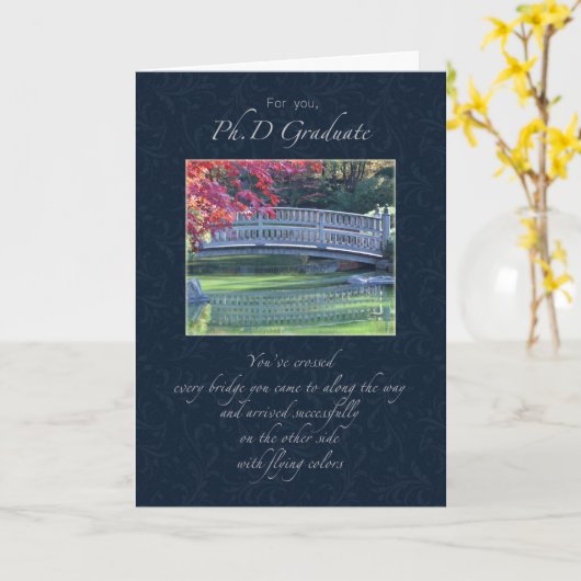 Glückwünschephd-Absolvent Karte (Gelbe Blume)