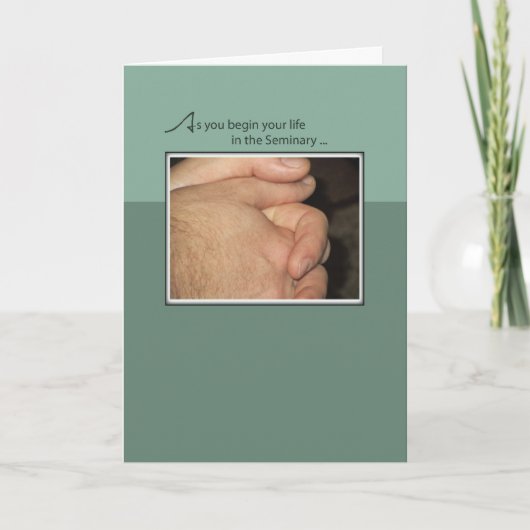 GlückwünscheSeminarians im Gebet Karte (Vorderseite)