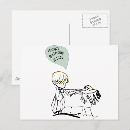 Glückwunschjesus Postkarte (Vorne/Hinten)