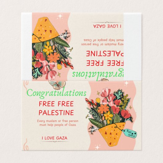 Glückwunschkarte (Außenseite Aufgefaltet)