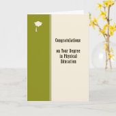 Glückwunschkarte, Abschluss in physischer Bildung Karte (Gelbe Blume)
