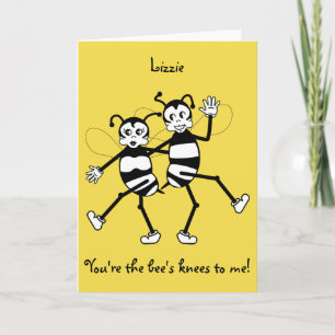 Glückwunschkarte 'Bee's knees' Karte