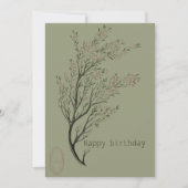 Glückwunschkarte botanisch einladung (Vorderseite)