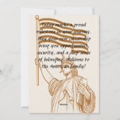 Glückwunschkarte der USA Feiertagskarte (Rückseite)