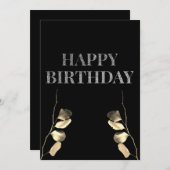 Glückwunschkarte dunkel einladung (Vorne/Hinten)