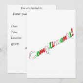 Glückwunschkarte Einladung (Vorne/Hinten)