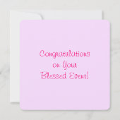 Glückwunschkarte Einladung (Rückseite)