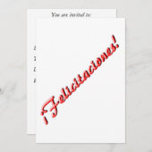 Glückwunschkarte Einladung (Vorne/Hinten)