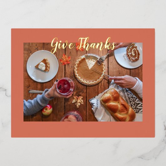 Glückwunschkarte, Erntedank-Karte Folien Feiertagspostkarte (Vorderseite)