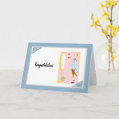 Glückwunschkarte, Erwartung eines neuen, Zeichnend Karte (Gelbe Blume)