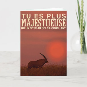 Glückwunschkarte Fest der Mütter - Oryxantilope Karte