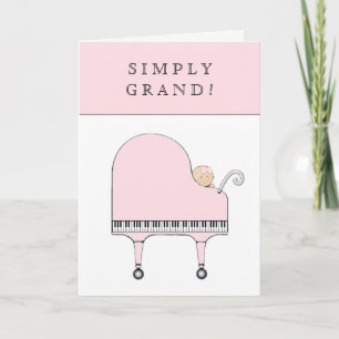 Glückwunschkarte für Baby Mädchen Karte