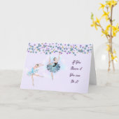 Glückwunschkarte für Ballerina Karte (Gelbe Blume)