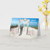 Glückwunschkarte für Beach Wedding Karte (Gelbe Blume)