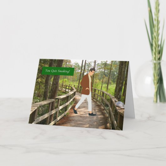 Glückwunschkarte für das Ende des Rauchens bei Män Karte (Vorderseite)