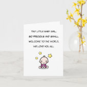 Glückwunschkarte für das Neugeborene Karte (Gelbe Blume)