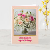 Glückwunschkarte für Hochzeiten Karte (Gelbe Blume)