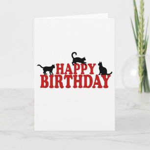 Glückwunschkarte für Katzen zum Geburtstag Karte
