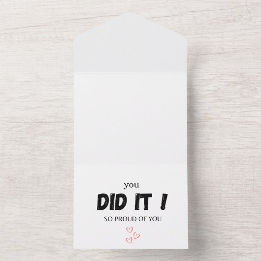 Glückwunschkarte für Lehrstellen - Ja, Sie haben All In One Einladung (Innen)