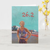 Glückwunschkarte für Marathoner - 26.2 Karte (Gelbe Blume)