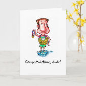 Glückwunschkarte für Marathoner - Medaillen Typ Karte (Gelbe Blume)