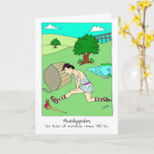 Glückwunschkarte für Marathoner - Pheidippides Karte (Gelbe Blume)