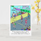 Glückwunschkarte für Marathonläufer - Runner's Leg Karte (Gelbe Blume)