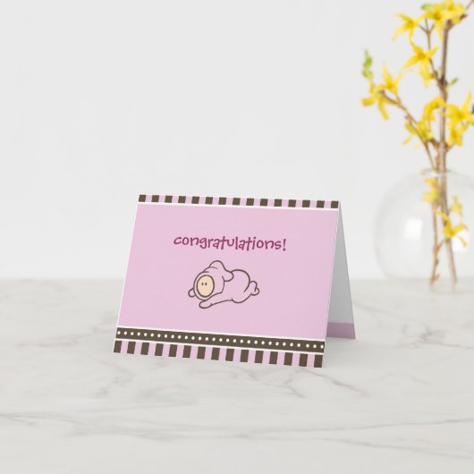 Glückwunschkarte für neues Mädchen Karte (Gelbe Blume)