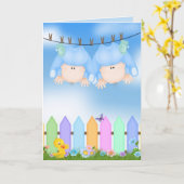 Glückwunschkarte für zwei Boys Karte (Gelbe Blume)