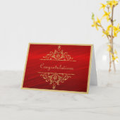 Glückwunschkarte HochzeitGold Red Karte (Gelbe Blume)