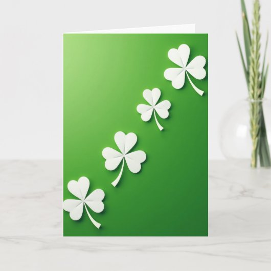Glückwunschkarte Lucky Shamrock Karte (Vorderseite)