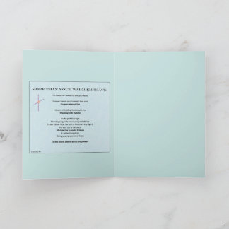 Glückwunschkarte "Mehr als deine warme Umarmung" Karte