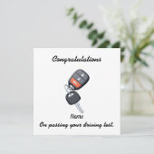 Glückwunschkarte mit Autoschlüssel Karte (Stehend Vorderseite)