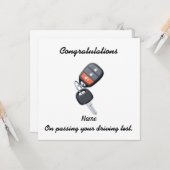 Glückwunschkarte mit Autoschlüssel Karte (Vorderseite/Rückseite Beispiel)