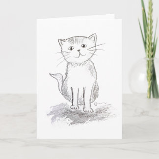 Glückwunschkarte mit glücklicher Katze Karte