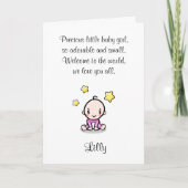 Glückwunschkarte mit Mädchenname, Karte (Vorderseite)