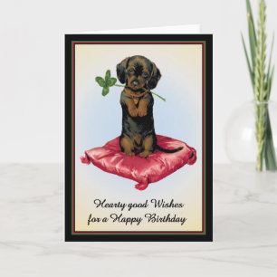Glückwunschkarte mit süßem Dachshund Karte