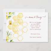 Glückwunschkarte Mommy to Bee Baby Einladung (Rückseite)