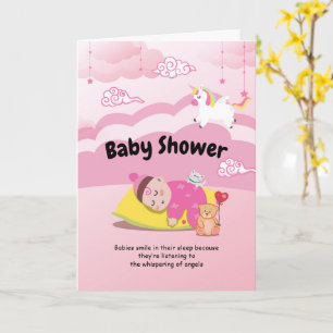 Glückwunschkarte Neue Baby Mädchen, Babyparty Karte