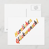 Glückwunschkarte Postkarte (Vorne/Hinten)