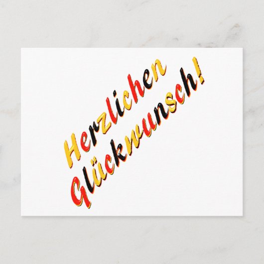 Glückwunschkarte Postkarte (Vorderseite)