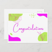 Glückwunschkarte Postkarte (Vorne/Hinten)