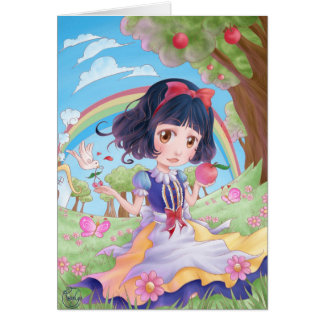 Glückwunschkarte - weiß-Schnee