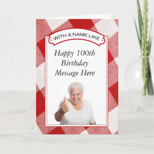 Glückwunschkarte zum 100. Geburtstag - Anpassbar Karte