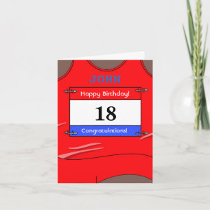 Glückwunschkarte zum 18. Geburtstag für einen Läuf Karte